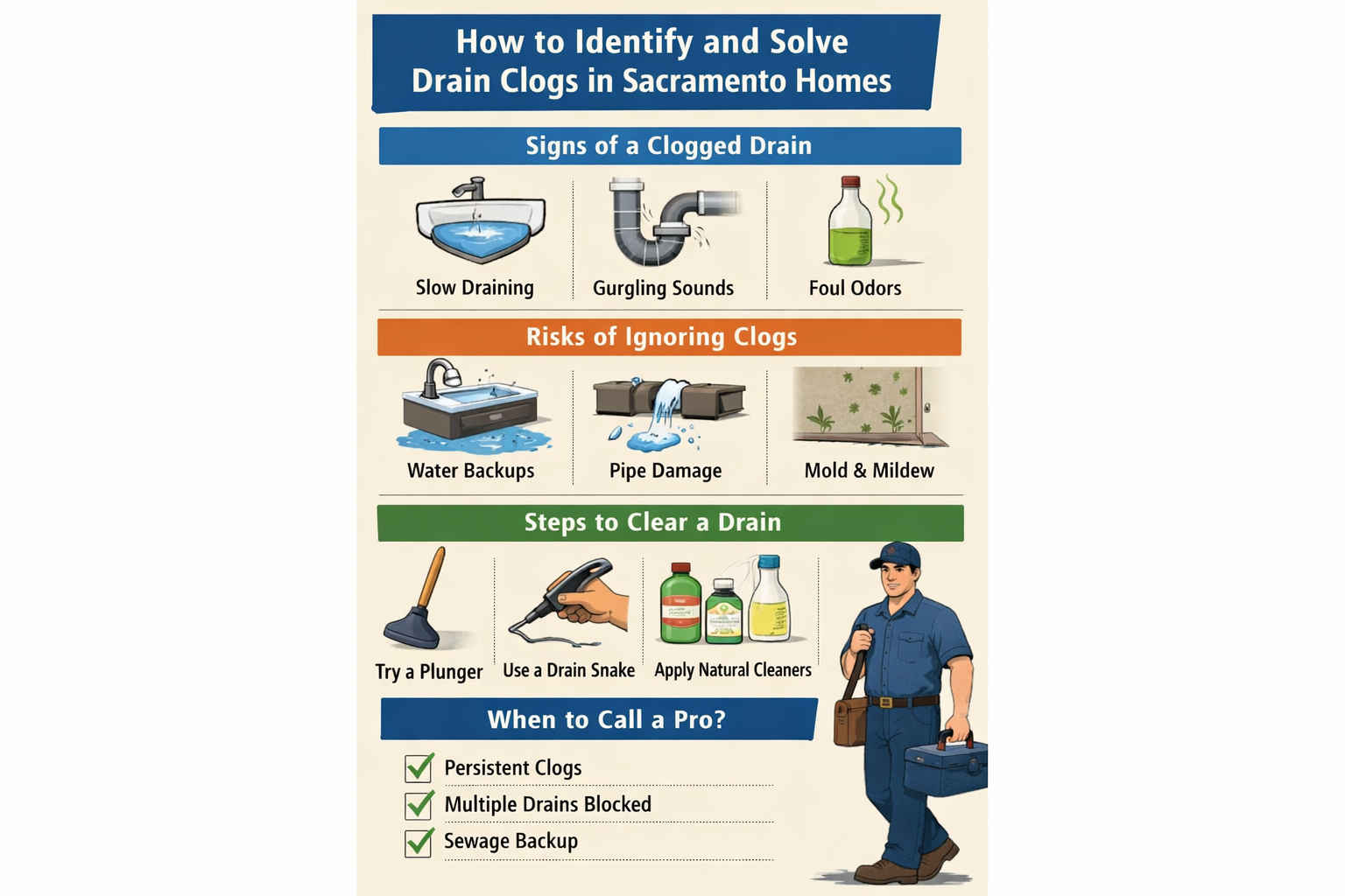 How to Identify and Solve Drain Clogs in Sacramento Homes image 2